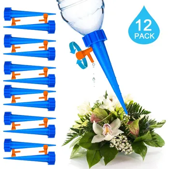 

12PCs Garden Plant Water Dispenser Automatic Watering Nail System Adjustable Water Flow Drip Irrigation Watering Equipment