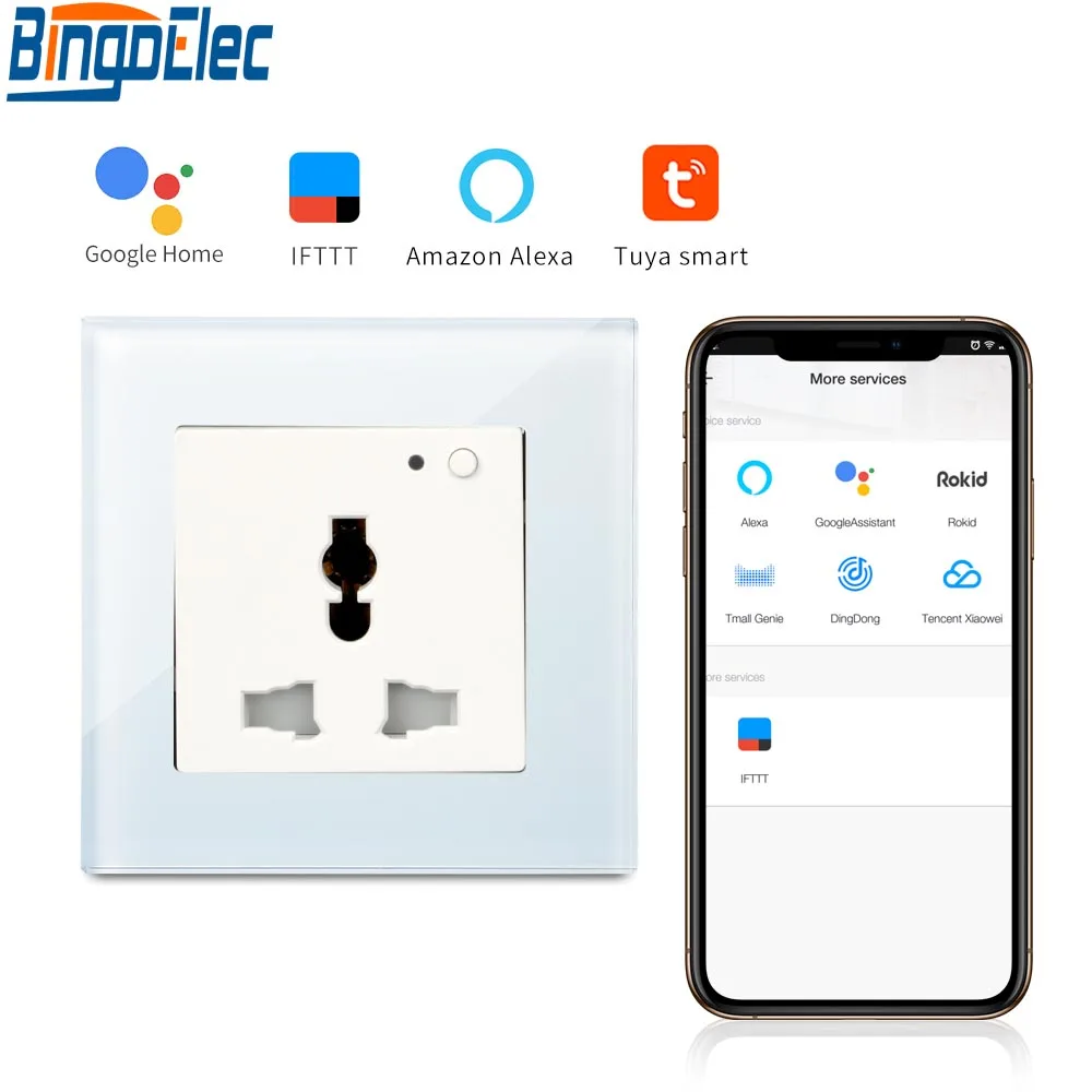 Bingoelec Великобритания 13a универсальная Коммутируемая Розетка Wifi настенная