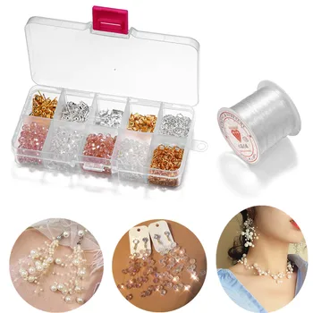 

4mm 5mm 6mm Simulated Pearl Crystal Beads Earring Hook Back Non-elastic Wire Clamp For Jewelry Making DIY Necklace Bracelet