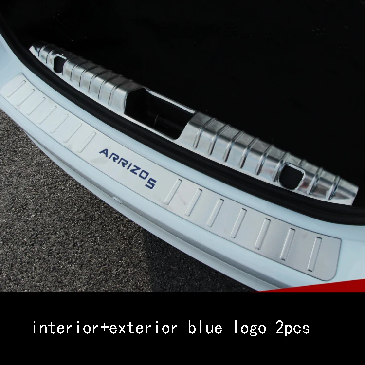 Для Chery ARRIZO5 ARRIZO 5 задняя защита багажника Декоративная полоса задняя дверь украшение яркая полоса автомобильные аксессуары - Цвет: blue logo 2pcs