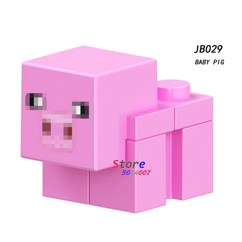 JB029 Одиночные строительные блоки мультфильм человек паук деревенский медведь лошадь звуковые пузыри DIY игрушки для детей - Цвет: JB029