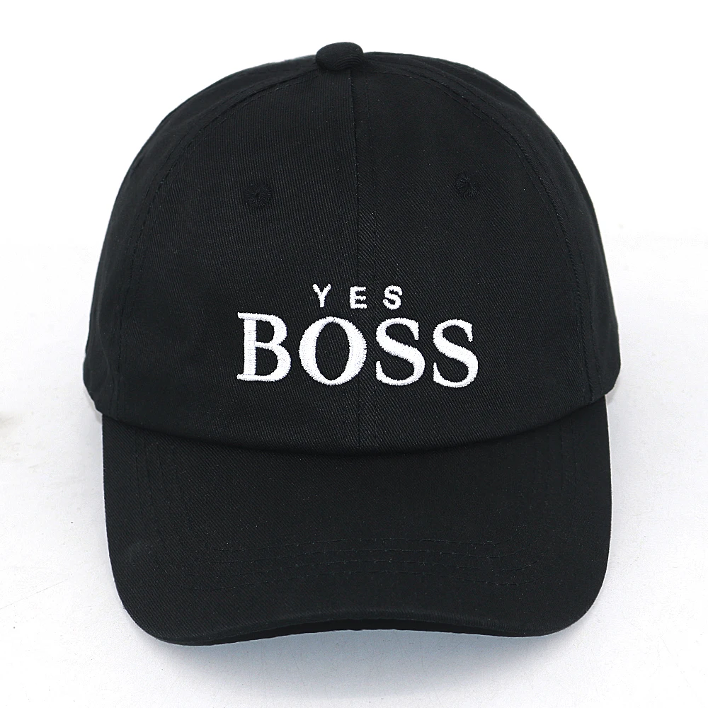 Модная бейсболка с вышивкой YES BOSS 100% хлопок регулируемая Снэпбэк Кепка для мужчин