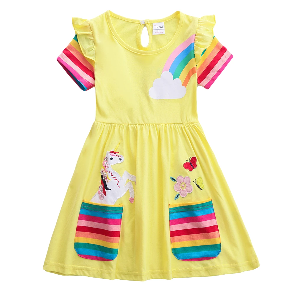 Girl short-sleeved Unicorn Dress