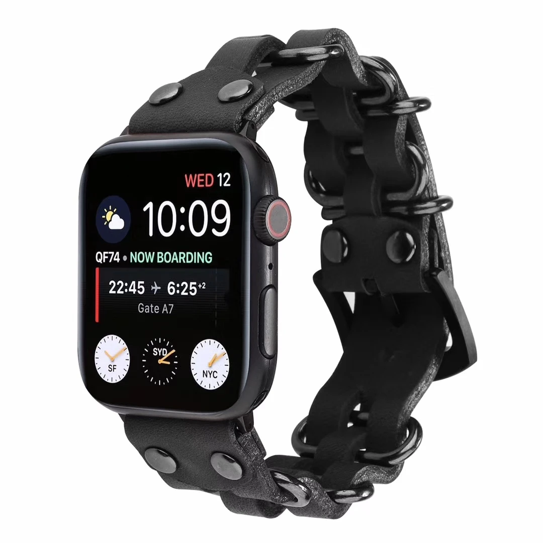 Ремешок из натуральной кожи для Apple watch series 5 4 40 мм 44 мм ремешок для iWatch 3 2 1 38 мм 42 мм браслет петля Blet ремешок для часов