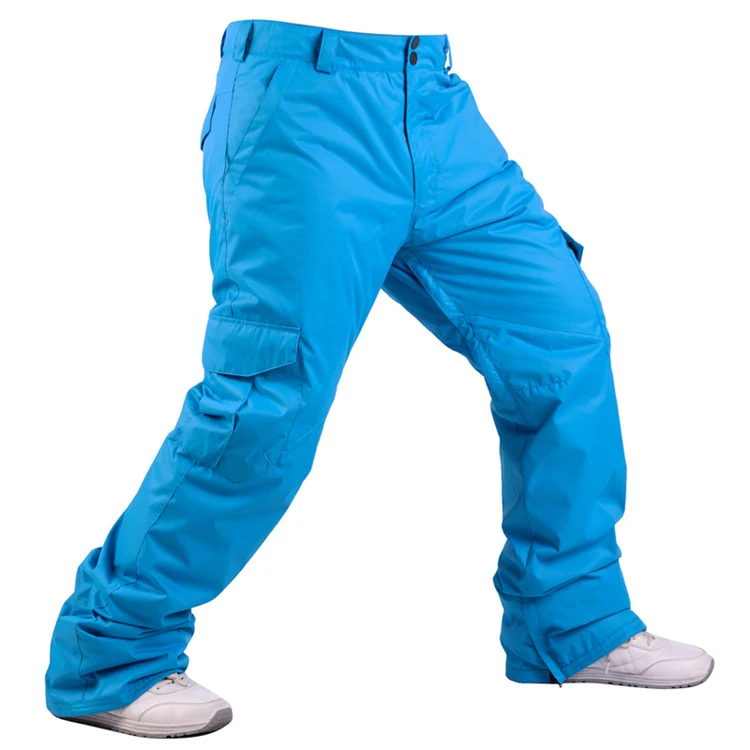 Зимние штаны мужские толстые теплые спортивные сноуборд брюки для мужчин хлопок водонепроницаемый Сноубординг брюки уличная Лыжная одежда - Цвет: Royal Blue
