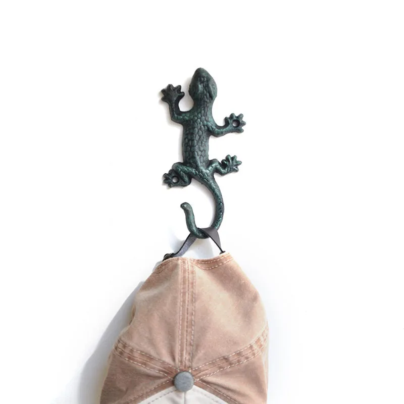 

Clamp Hooks Accessories Garden Home Decoration Flexible Design Cast Iron Lizard Rack Hanger Wall Hanging Cast Hooks