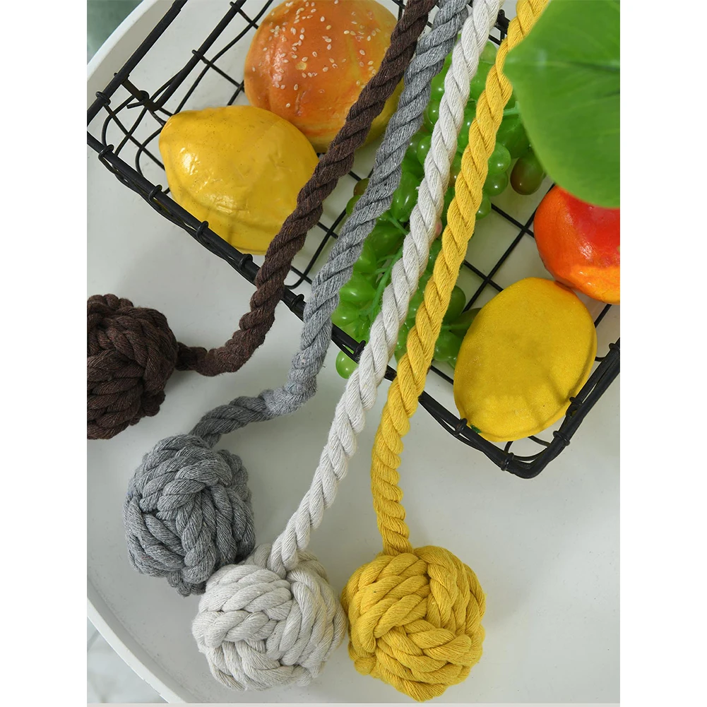 1 Pair Long Loop Decorative Rustic Bedroom Curtain Tieback Holdbacks Tie Rope Living Room No Screws Home Solid Knitting