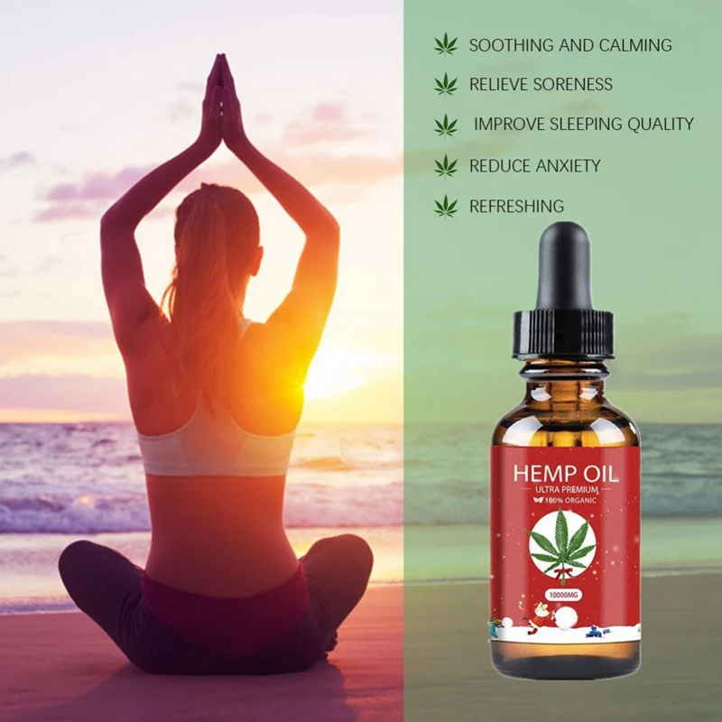 Hemp Seed Massage Oil Relieve Pain Improve Sleeping Promote Blood Circulation Reduce Anxiety Health Care 2