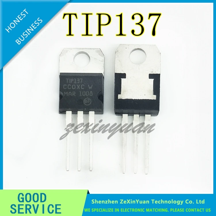 20 шт./лот транзисторов TIP137 137 100 В/8A/70 Вт К-220 pnp тип Дарлингтон питания транзисторов В линии