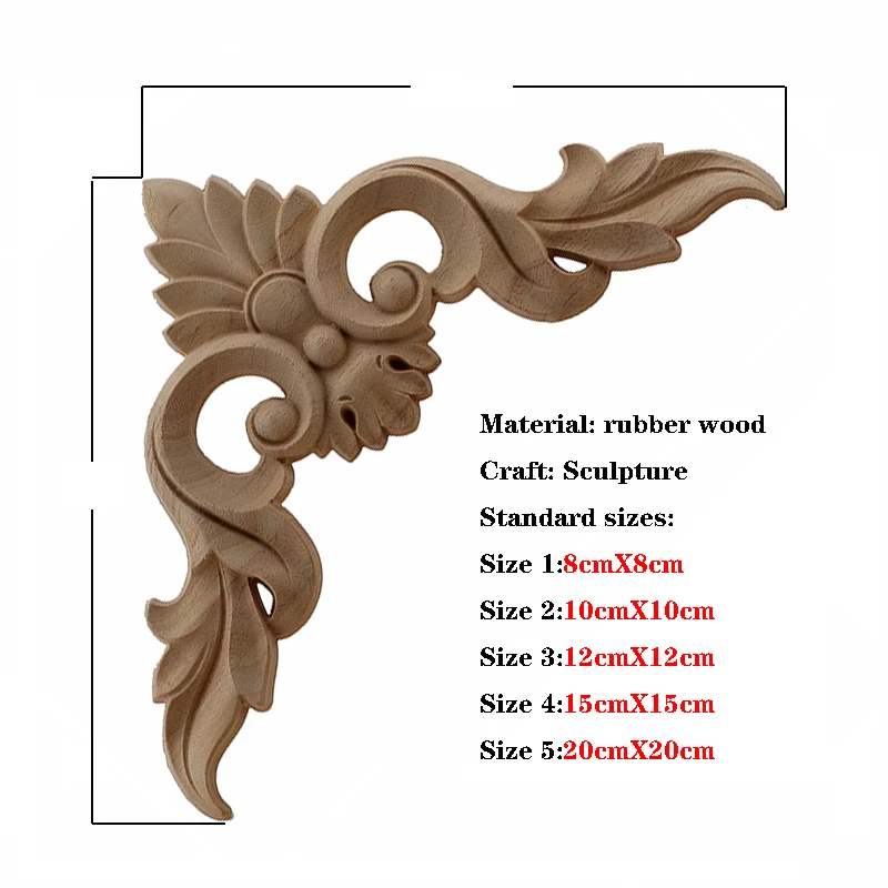 Carved Wood Applique Decor 3