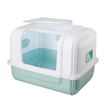 

Totally enclosed luxury extra large cat toilet Anti splash cat litter Basin Pet Supplies With skylight cat litter box