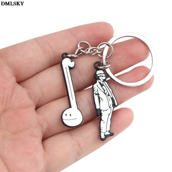 

24pcs/lot M4746 DMLSKY Singer Metal Alloy Pendant Key Chains Ring Gift For Women Men Bag Keychain Keyring Jewelry