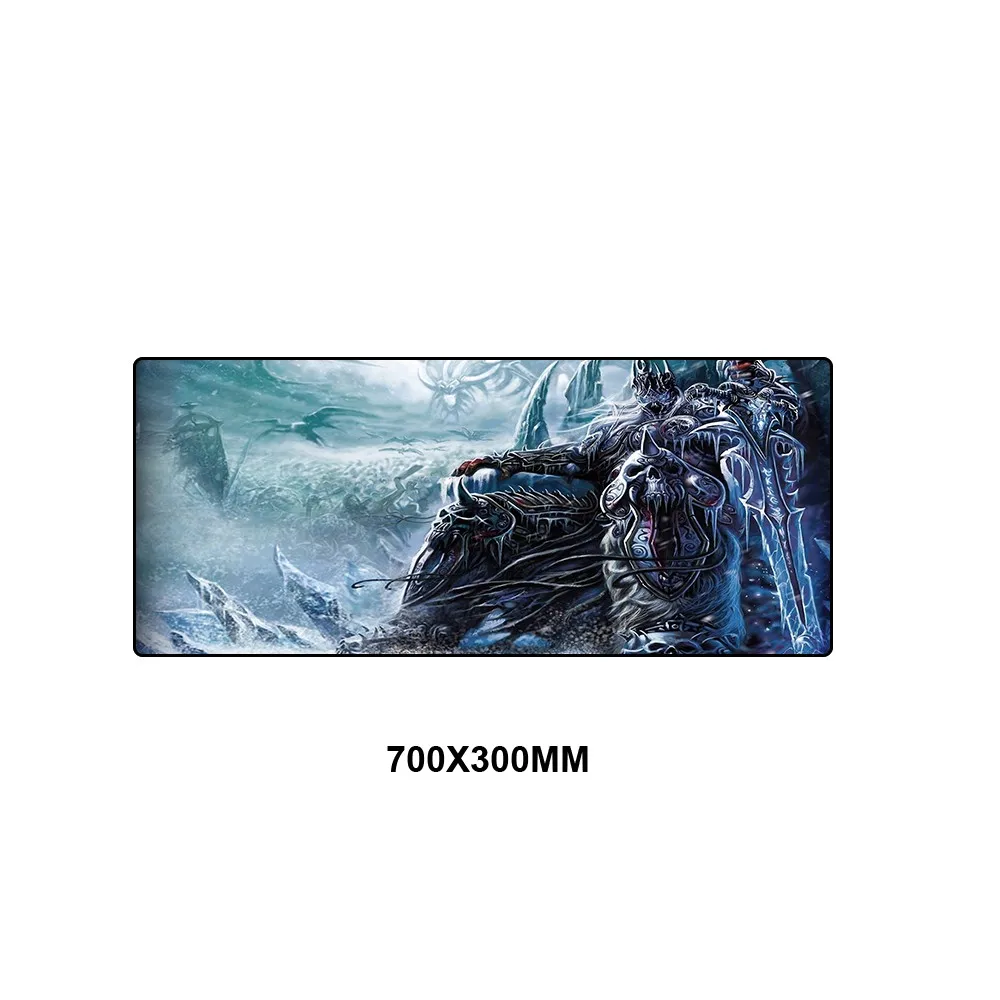 Warcraft Mouse Pad XL Large Mousepad Anti-slip Big Desk Gaming Gamer Mouse Keyboard Mat 70x30cm Rubber Locking Edge Computer Pad - Цвет: MSSJ-RW035