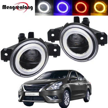 

2in1 Function Car Right + Left LED Fog Light Angel Eye Daytime Running Lamp 30W H11 12V For Nissan Sunny Sedan G10/N16 2012-2019