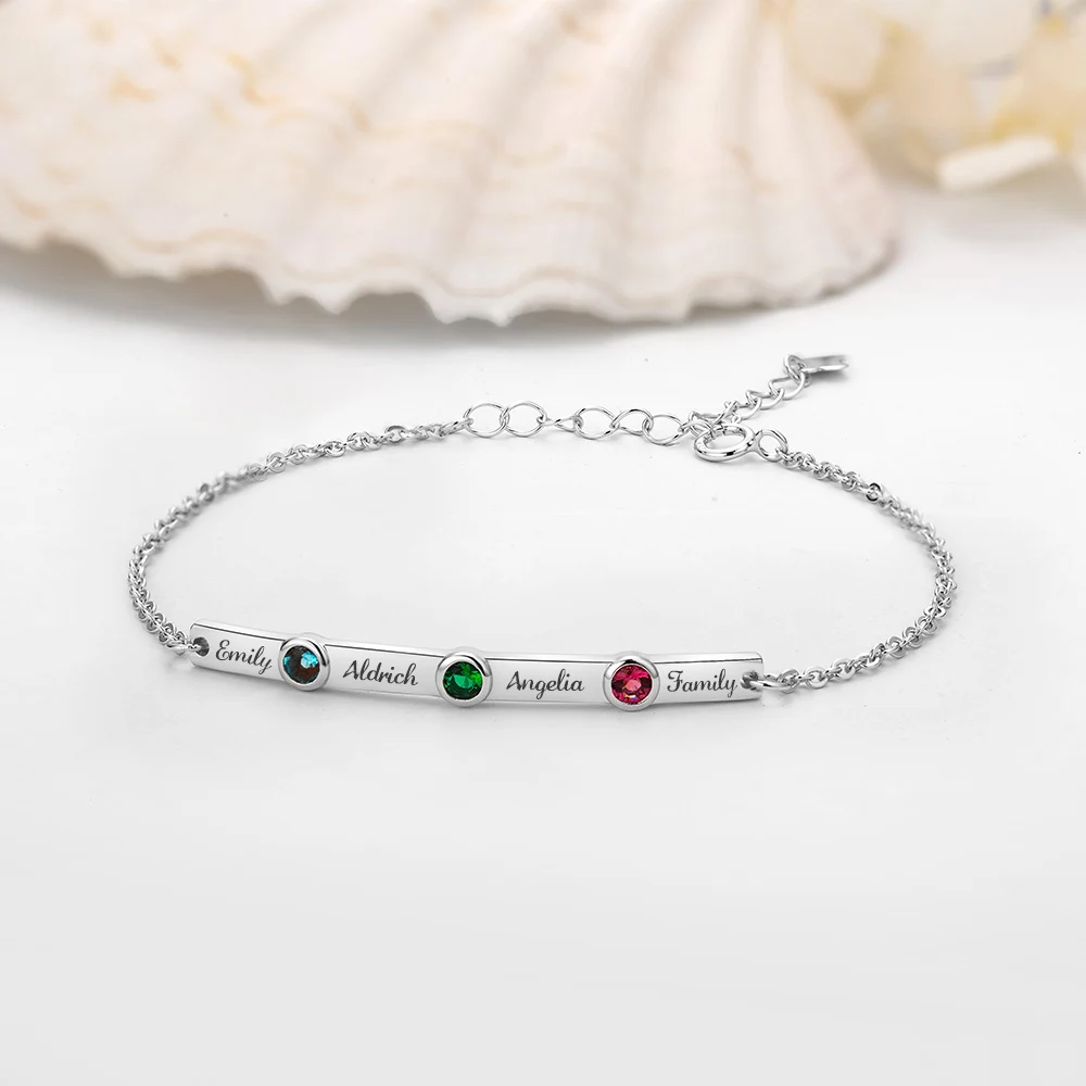 Szjinao-pulsera personalizada de piedras naturales para mujer, 3 pulseras de piedras preciosas hechas a mano, plata 925, Cuenta de joyería