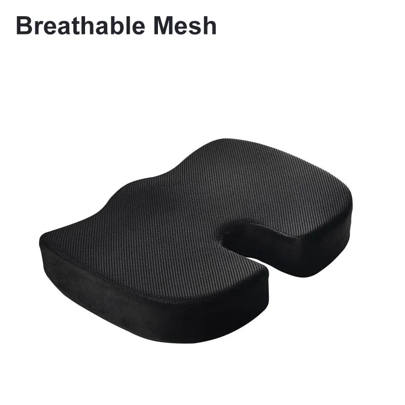 Mesh-Black Подушка для сиденья стула u-образная пена памяти подходит для ягодиц кривая Массажная Подушка для беременных Подушка с изображением Женщины офисный автомобиль унисекс подушка для сиденья - Цвет: Mesh-Black