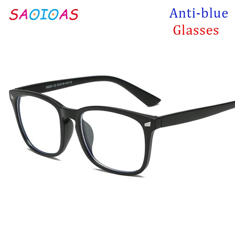 SAOIOAS, женские очки, оправа для мужчин, анти-синий светильник, оправа для очков, Ретро стиль, круглые прозрачные линзы, очки, оптическая оправа для очков