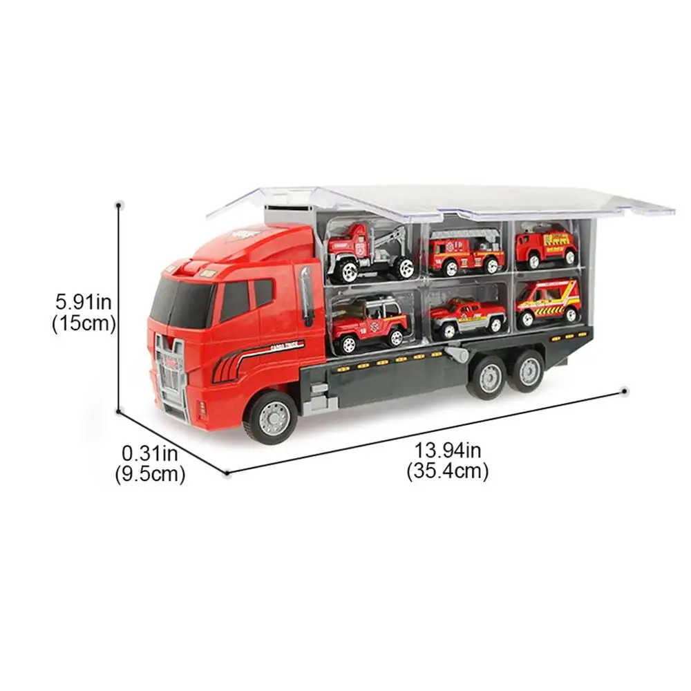 fire protection Сплав инженерный контейнер для хранения транспортного средства модель транспортного средства открытая дверь инерционный автомобиль детские развивающие игрушки распродажа - Цвет: fire protection