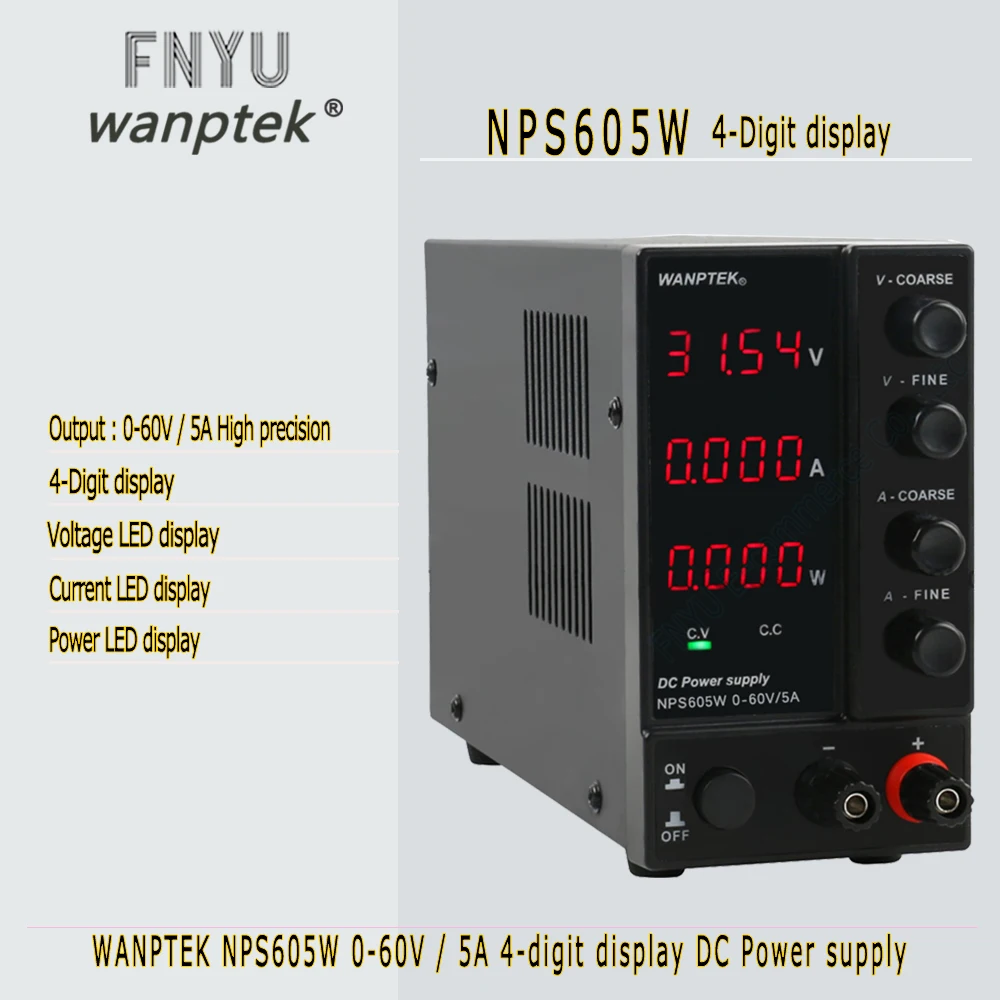 Mini power supply NPS605W DC power supply 4 digit display Adjustable 0