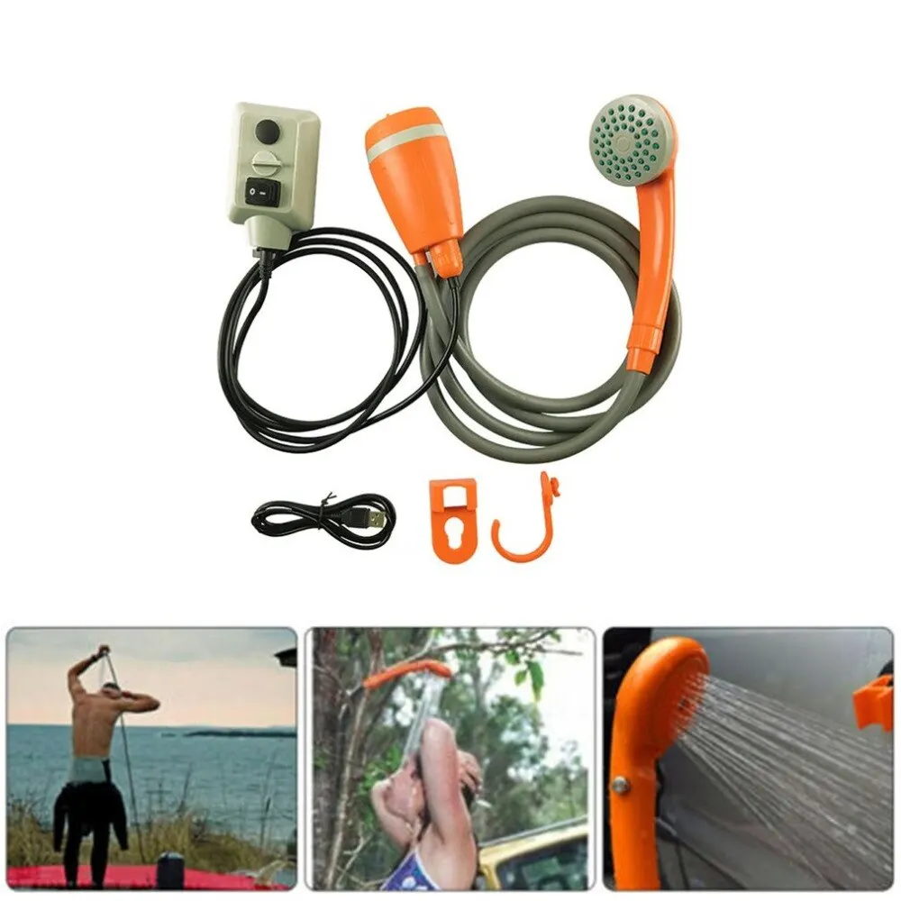 Conjunto de Chuveiro do Carro ao ar Carro da Motocicleta Portátil ao ar Livre Chuveiro Chuva Lavadora Carro Handheld Acampamento 1 11 Balde p carro