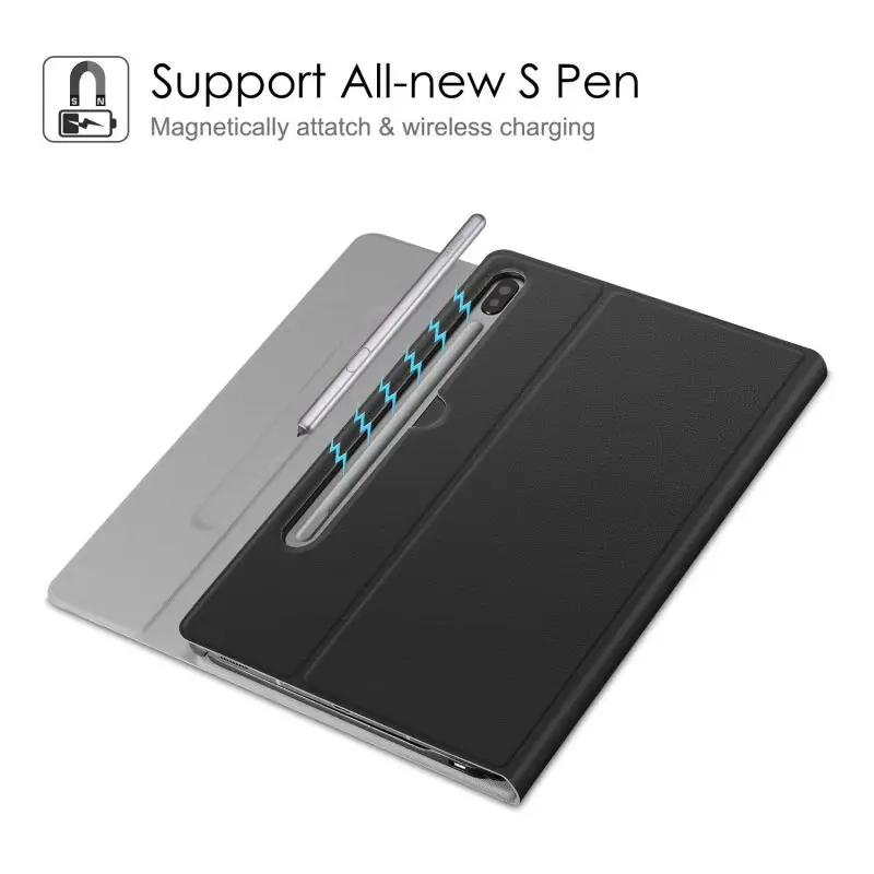 Чехол с Bluetooth клавиатурой из искусственной кожи для samsung Tab S6 10,5 SM-T860, Ультратонкий чехол с Bluetooth клавиатурой