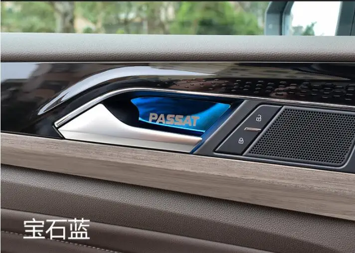 Внутренняя дверная наклейка подходит для Volkswagen 11-19 абсолютно новая Passat переоборудованная внутренняя ручка из нержавеющей стали украшения
