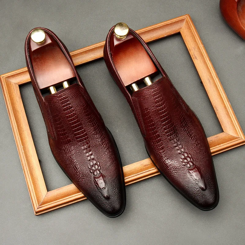 Genuine Leather Men Dress Shoes