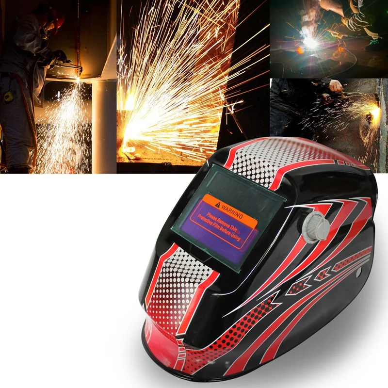 

2018 New Pro Solar Welder Mask Auto-Darkening Welding Helmet Square Red dots