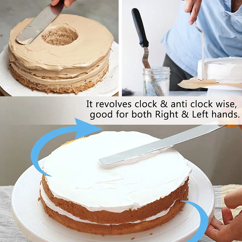 Тарелка для торта вращающаяся подставка украшения с 2 предмета палитра Ножи