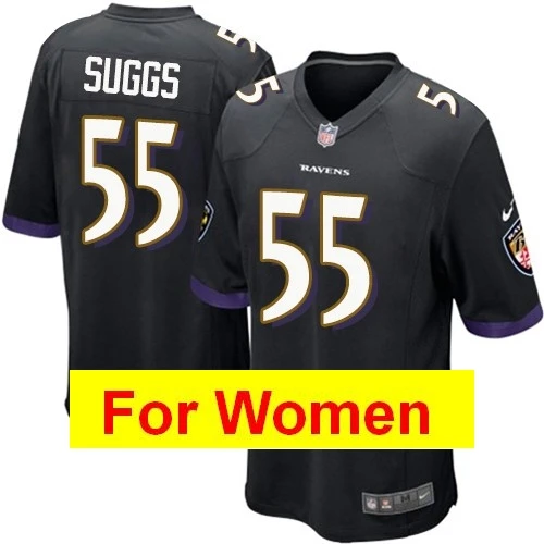 Женщины Baltimore Lamar Jackson Terrell Suggs c. J. Mosley Joe Flacco Джастин Такер игровая цветная Футбольная форма - Цвет: Фиолетовый