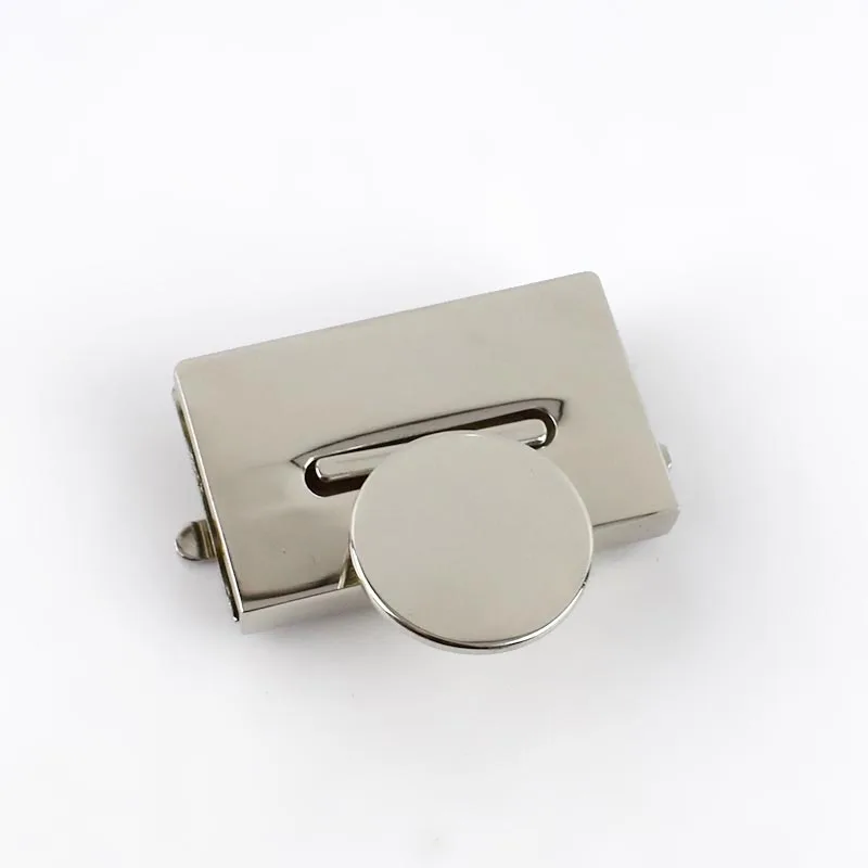 silver 2 шт. 42x29 мм Сумка для сумки Поворотный замок для DIY Замена металлических замков кошелек защелкивающаяся застежка фурнитура Аксессуары - Цвет: silver