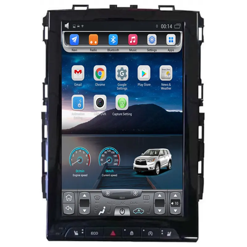 12," Тесла Вертикальная мультимедиа для Android стерео радио аудио DVD gps навигация Sat Nav Головное устройство для Renault Koleos