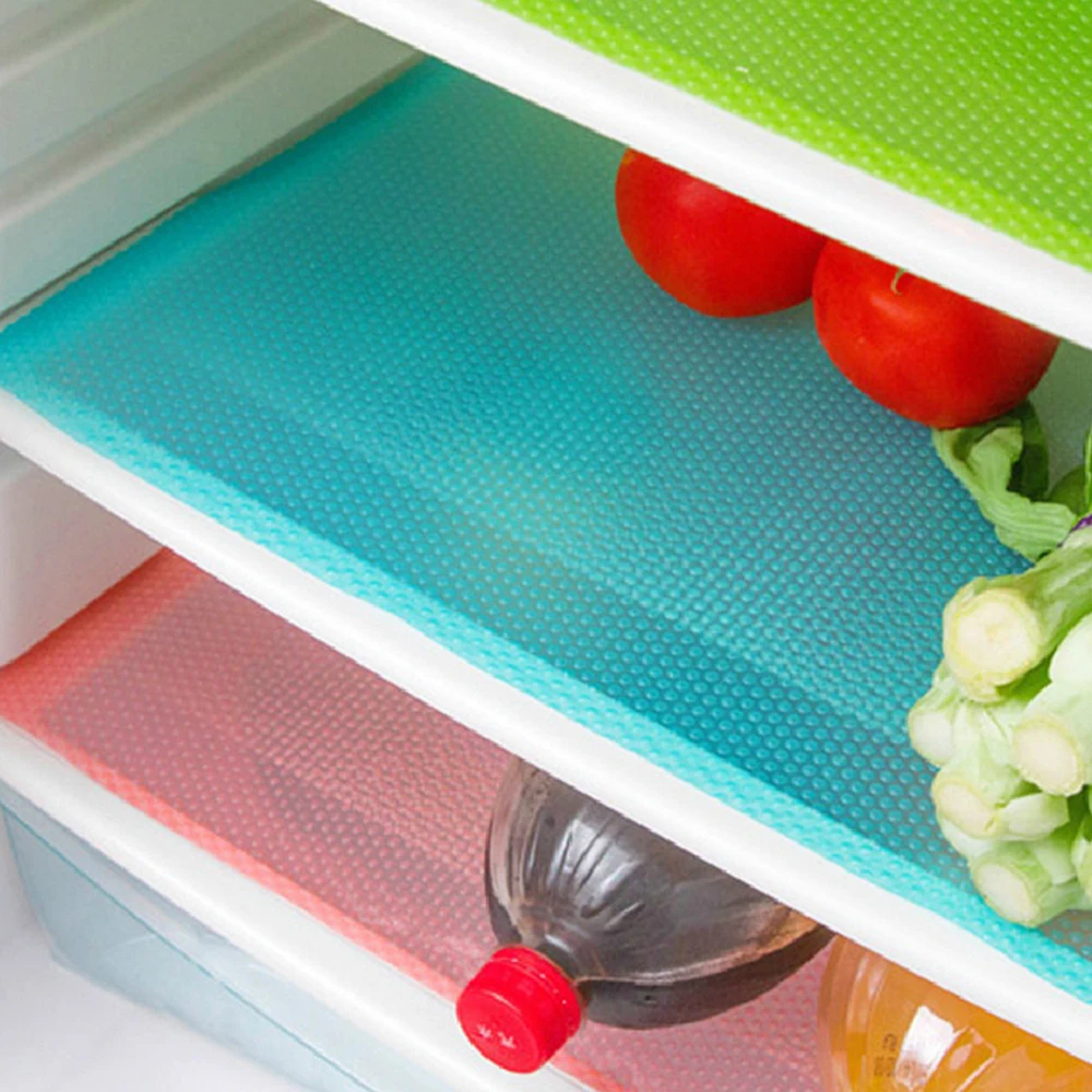 4 шт./компл. EVA холодильник Pad Антибактериальный противообрастающий плесени влажная салфетка под приборы коврики для холодильника