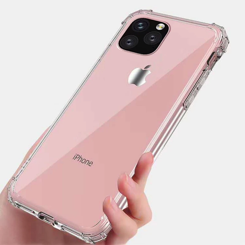 Сверхмощный защитный чехол для iPhone 11 X XS Max Four Corner усиленный силиконовый прозрачный чехол для iPhone XS XR 6 6S 7 8 Plus
