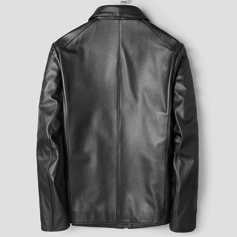 

Mens Leather Jacket Real Cow Leather Jacket Men Genuine Leather Coat Windbreaker 81T888 Cuero Genuino 81T888 YY290