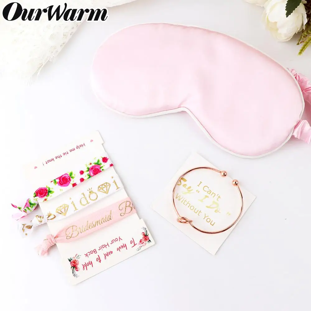 OurWarm 1 комплект девичник вечерние браслет для невесты волосы галстук маска для глаз Команда Невесты быть племя повязка на руку подарки на девичник невесты