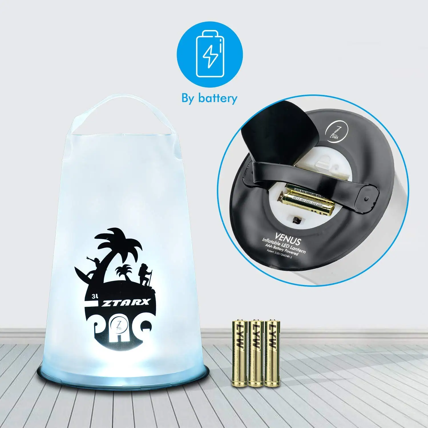 Portable Outdoor Camping Lantern LED Candle Light With AAA Battery Dry Bag Function Waterproof Emergency Lights For Kids Gifts