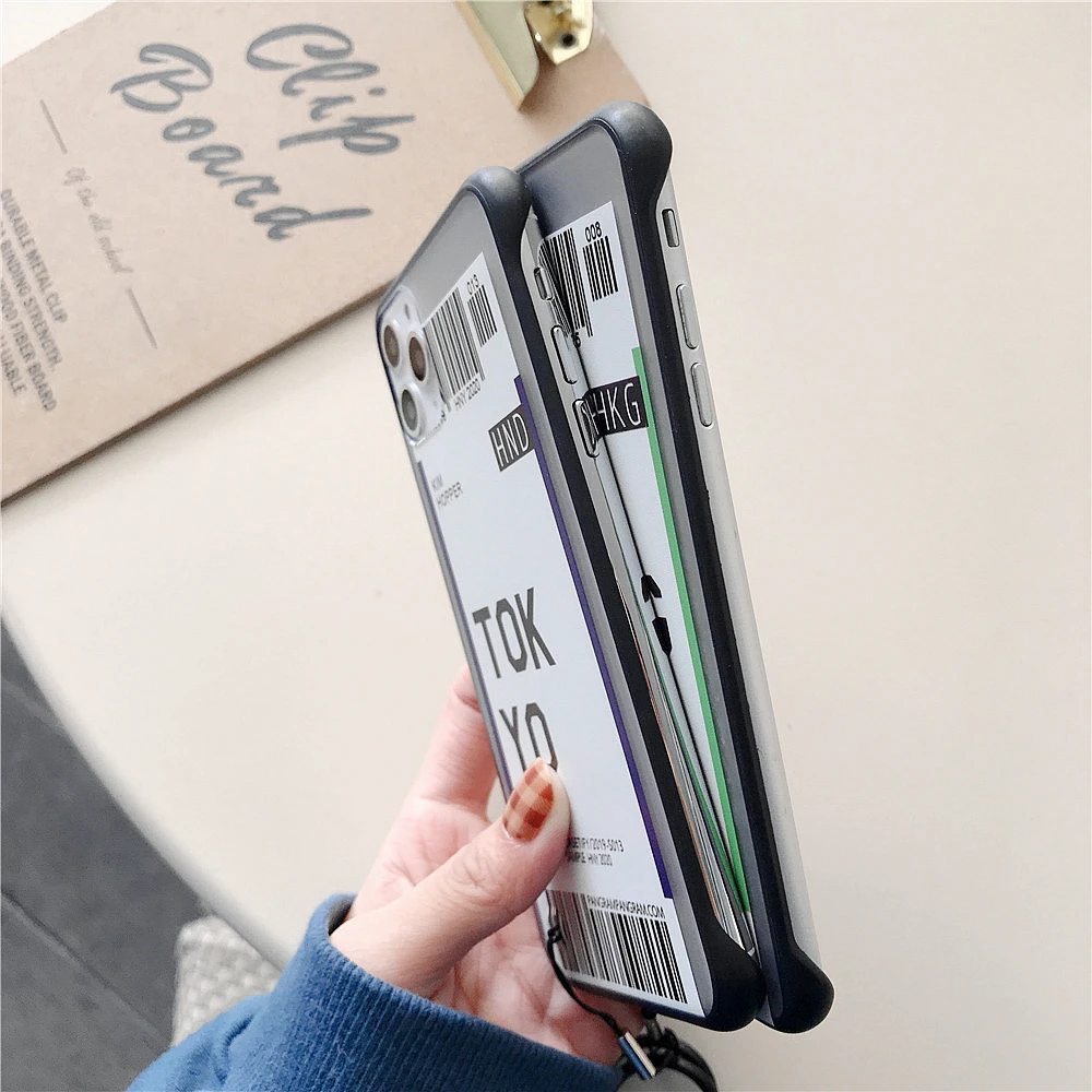 Ins US City Label Bar code Phone Case For iPhone 11 Pro Xs MAX XR X 6 s 7 8 plus Simple letter new York Clear silicon Cover Capa