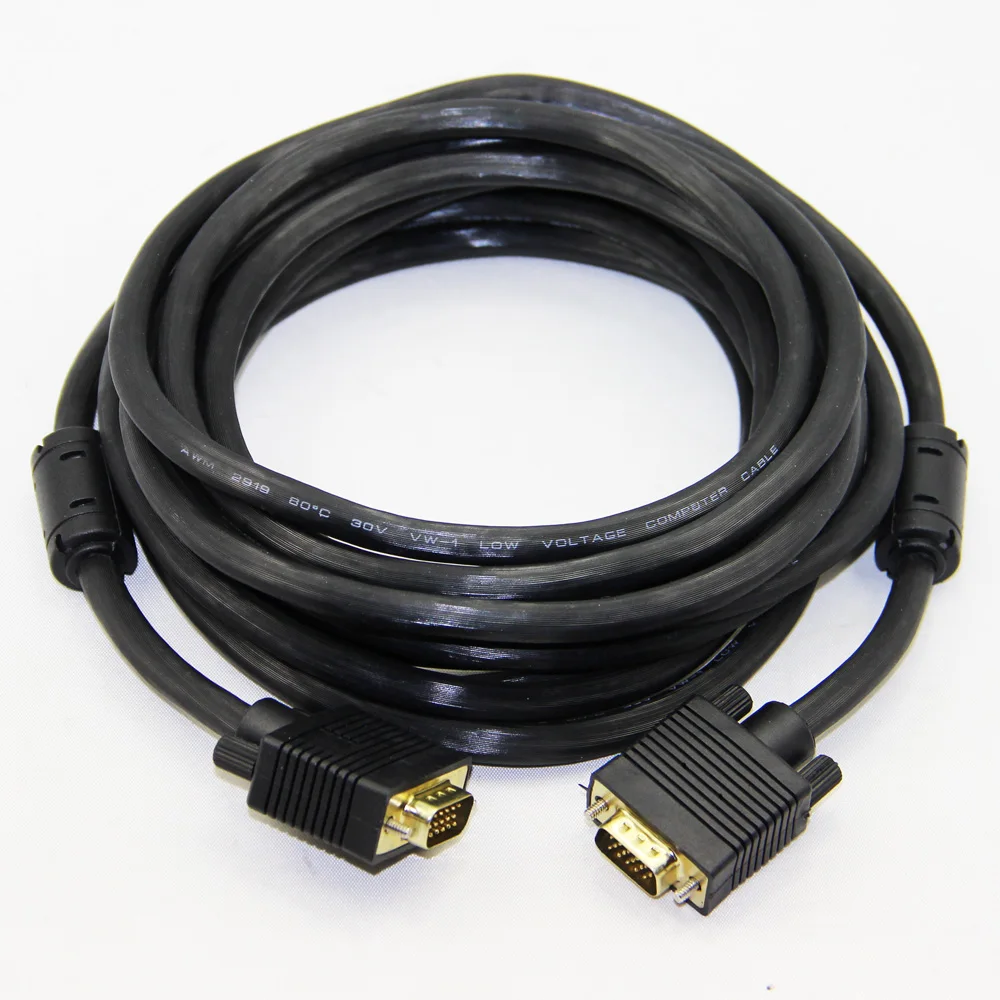 lballist Gold Plated VGA Cable Male to Male 3+6 HD Wired 15PIN For LCD PROJECTOR PC Laptop Monitor 1.5m 3m 5m 10m 20m
