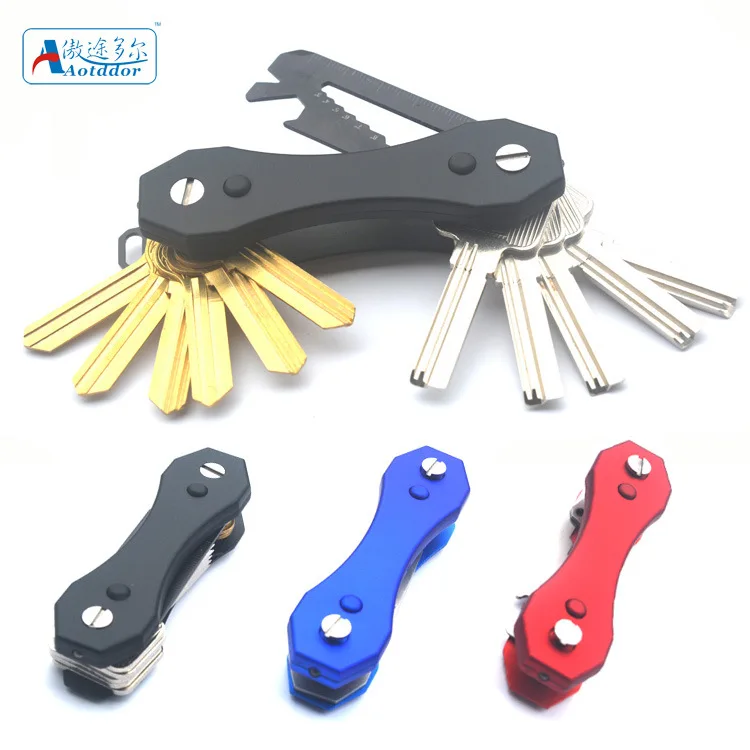 

[Patented] aotddor Multi-functional Portable Key Holder EDC Tool Light Included Key Accessories Key