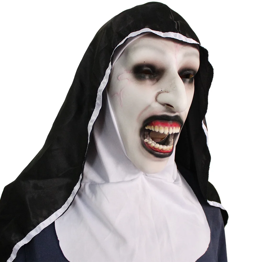 

New Style Nun Evocation 20 Thousand Halloween Horror Mask Blessed Virgin Mary Maria Performance Makeup Ball Bar Party