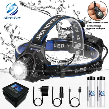 SALE PRICE ❤️ LED Headlamp Fishing Headlight T6/L2/V6 3 Modes Zoomable Waterproof Super bright camping light Powered by 2x18650 batteries - discount item 40% OFF Lights & Lighting