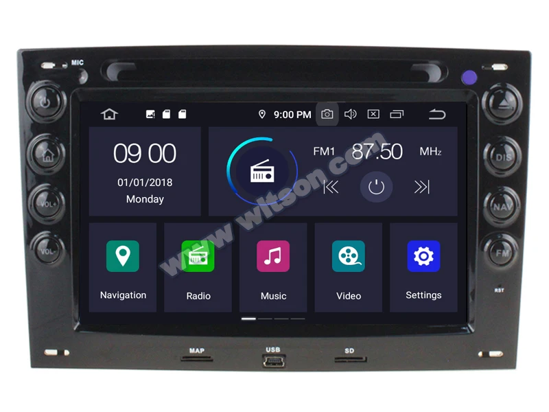 " Android 9,0 Pie OS автомобильный DVD Мультимедиа gps радио для Renault Megane 2003-2008 с автопроигрыванием/Android Авто функции Поддержка