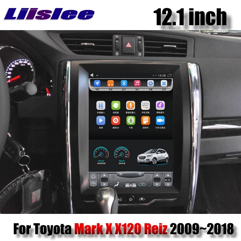 Для Toyota Mark X X120 Reiz 2009 ~ 2018 2G RAM LiisLee Автомобильный мультимедийный GPS WIFI Аудио Стерео