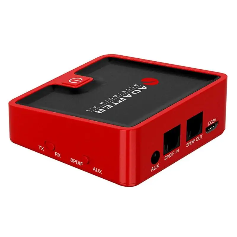 2 в 1 Bluetooth передатчик приемник беспроводной стерео аудио адаптер Bluetooth приемник SPDIF AUX 3,5 мм для динамика - Цвет: Красный