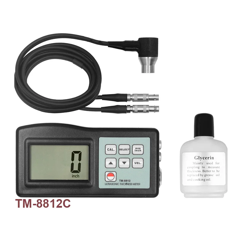TM 8812C Ultrasonic Thickness Meter Measuring Range 1.2 200mm/0.05 8