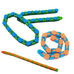 Colorido quebra cabeça brinquedos sensoriais fidget louco faixas snap e clique brinquedos crianças autismo cobra quebra cabeças clássico brinquedo sensorial alívio do estresse
