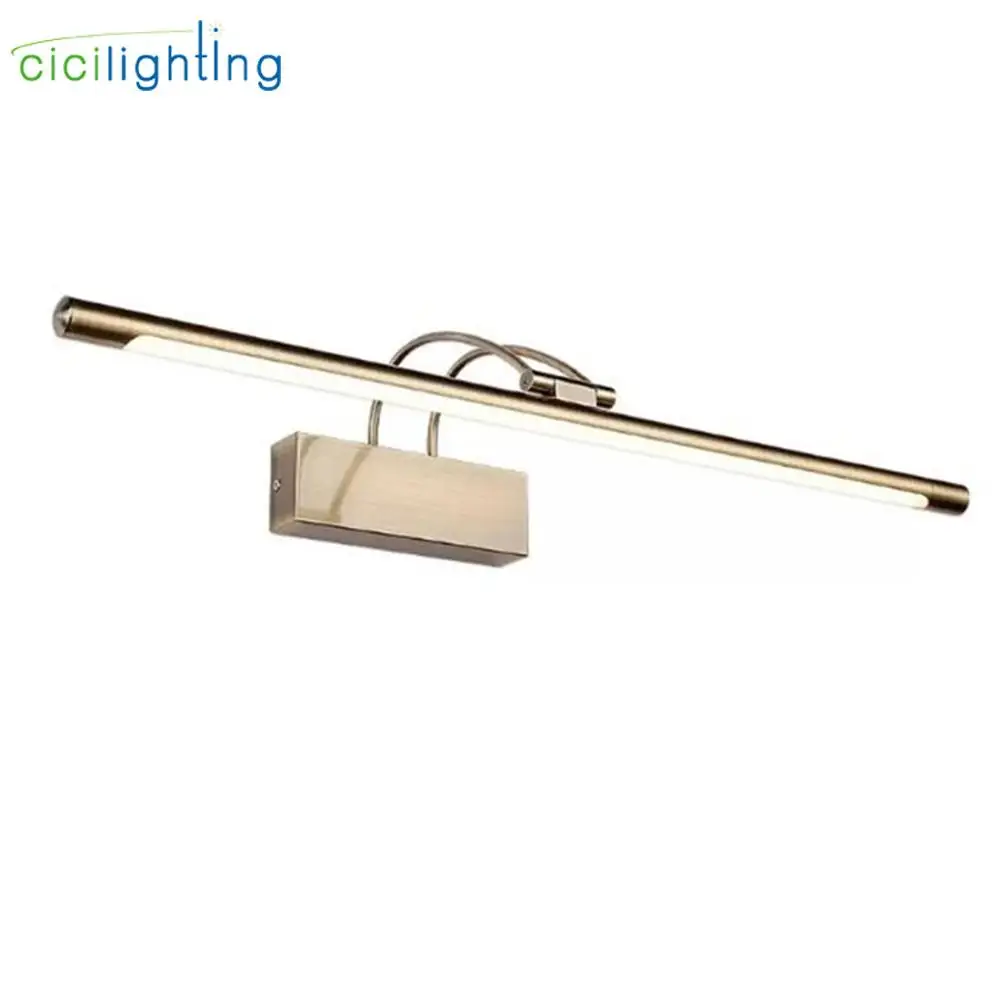 Kaufen Moderne Kunst Dekoration L45 55 65 75 cm Nickel Bronze körper led bad spiegel front lichter eitelkeit licht LED schrank lampe