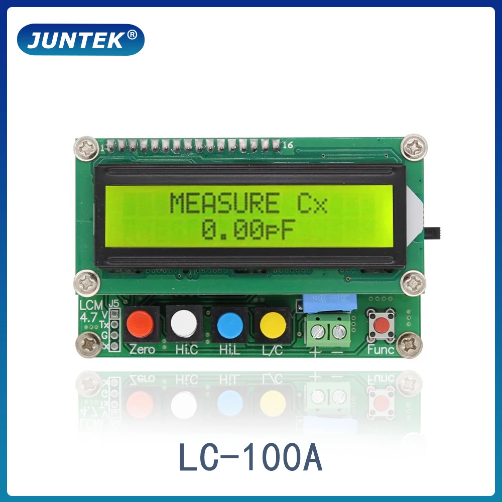 JUNTEK LC 100A цифровой ЖК измеритель индуктивности метр 1pF 100mF 1uH 100H|Фарадаметры| |