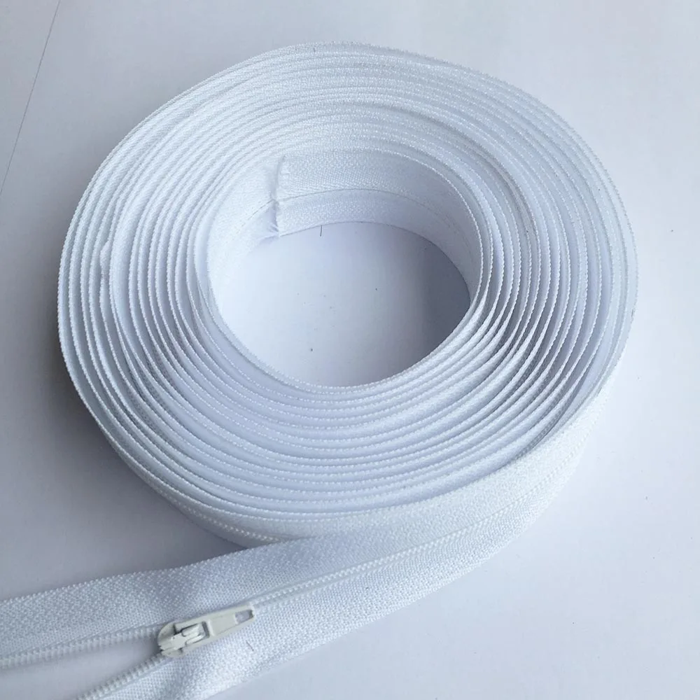 Versatile Nylon Zipper Rolls with Auto-Lock Sliders for Tailor Sewing Accessories